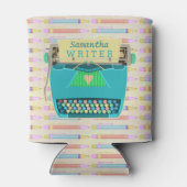 Schriftsteller Retro Mitte des Jahrhunderts Modern Dosenkühler (Rückseite)