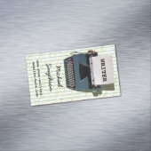 Schriftsteller Retro Schreibmaschine auf Papier Magnetische Visitenkarte (Beispiel)