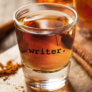 Schriftsteller Schnapsglas