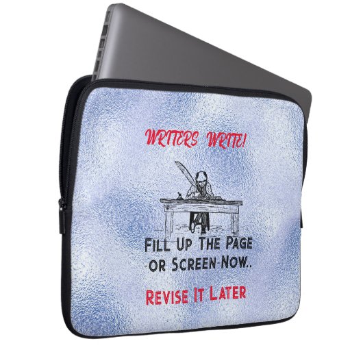 "Schriftsteller schreiben" Förderung. Revieren Sie Laptopschutzhülle (Vorne Rechts)