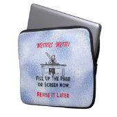 "Schriftsteller schreiben" Förderung. Revieren Sie Laptopschutzhülle (Vorderseite Links)