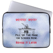 "Schriftsteller schreiben" Förderung. Revieren Sie Laptopschutzhülle (Vorderseite)