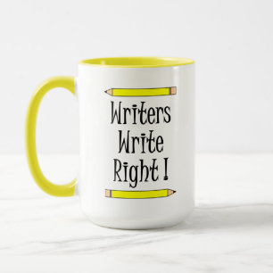 Schriftsteller schreiben Recht Tasse