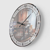 Schriftsteller - Schreibmaschine - Der angehende S Große Wanduhr (Winkel)