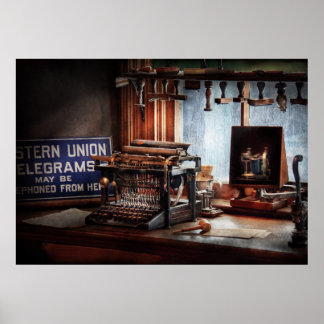 Schriftsteller - Schreibmaschine - Der angehende S Poster
