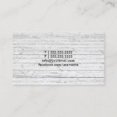 Schriftsteller-Stift-Logo-rustikales Holz Visitenkarte (Rückseite)