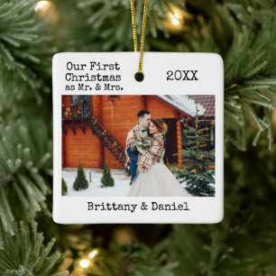 Schriftsteller Text Erster Weihnachtsmann und Foto Keramikornament