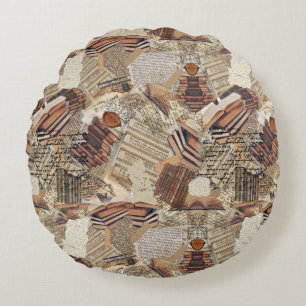 Schriftsteller- und Buchliebhaber Rundes Kissen