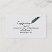 Schriftsteller- und Werbetextereleganz Visitenkarte (Rückseite)