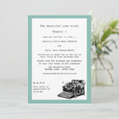 Schriftsteller Vintage Schreibmaschine Lesbische H Einladung (Stehend Vorderseite)