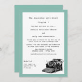 Schriftsteller Vintage Schreibmaschine Lesbische H Einladung (Vorne/Hinten)