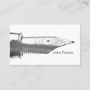 Schriftsteller Vintage-Silber-Füllfederhalter-Spit Visitenkarte
