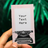 Schriftsteller Vintager Schreibmaschine Elegant Bl Visitenkarte