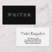 Schriftsteller Visitenkarte (Vorne/Hinten)