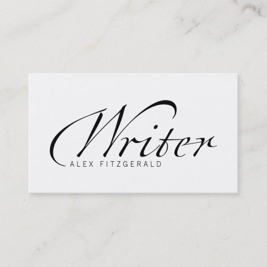 Schriftsteller Visitenkarte (Vorderseite)