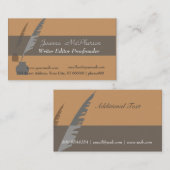 Schriftsteller Visitenkarte (Vorne/Hinten)