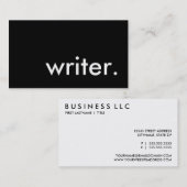 Schriftsteller. Visitenkarte (Vorne/Hinten)