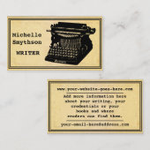 Schriftsteller Visitenkarte (Vorne/Hinten)