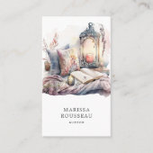 Schriftsteller-Wasserfarbenlesecke Visitenkarte (Vorderseite)