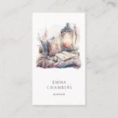 Schriftsteller-Wasserfarbenlesecke Visitenkarte (Vorderseite)