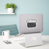 Schriftsteller Weil Blöder Irrer ... Lustig Aufkleber (Laptop auf Schreibtisch)