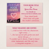 Schriftsteller Werbeaktion Buchabdeckung Rosa Weiß (Vorne & Hinten)