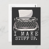 Schriftsteller Witty Storyteller Buch Schreiben Postkarte (Vorne/Hinten)