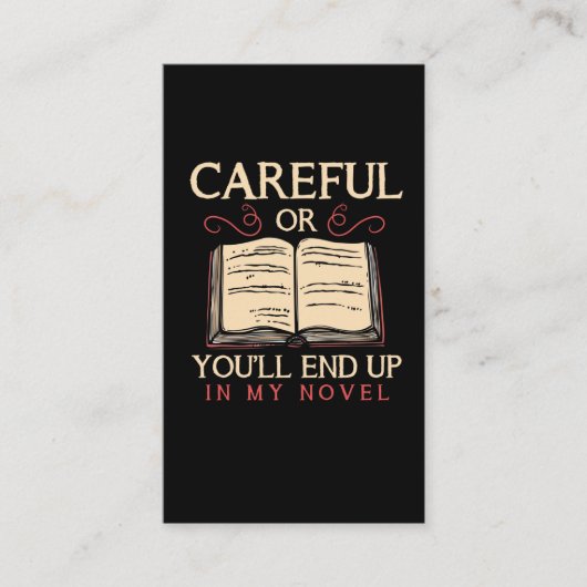 Schriftsteller Witty Storyteller Visitenkarte (Vorderseite)