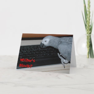 Schriftstellerblock Karte