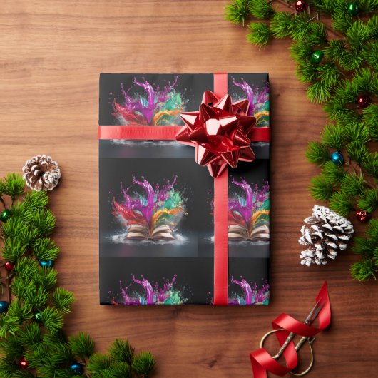 Schriftstellerfreude farbenfroh geschenkpapier (Feiertagsgeschenk)