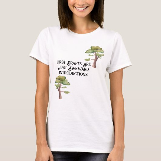 Schriftstellerhemd für Frauen - Erste Entwürfe T-Shirt (Vorderseite)