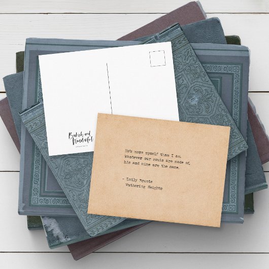 Schriftstellerin Emily Bronte Unsere Soule sind he Postkarte