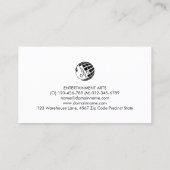 Schriftstellerliterarische Imitate Silver Visitenkarte (Rückseite)