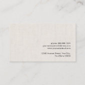 Schriftstellersymbol - Einfaches elegantes Aussehe Visitenkarte (Rückseite)