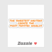 Schriftsticker - Süßeste Schriftsteller, gefleckte Aufkleber (Blatt)