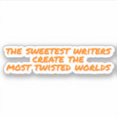 Schriftsticker - Süßeste Schriftsteller, gefleckte Aufkleber (Vorderseite)
