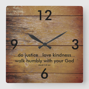 Schriftsuhr Quadratische Wanduhr