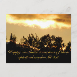 Schrifttext bei Sonnenuntergang Postkarte