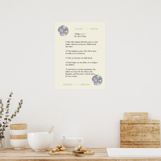 Schriftvorlage, Das Vaterunser Poster (Küche)