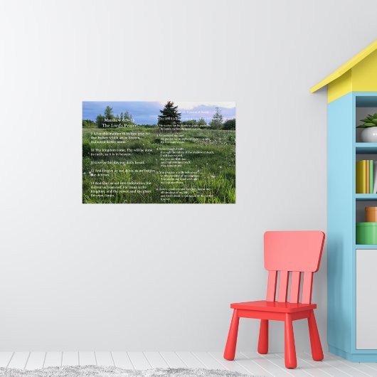 Schriftvorlage, Psalm 23, Vaterunser Poster (Kinderzimmer 1)