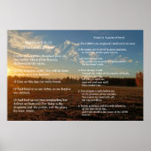 Schriftvorlage, Psalm 23, Vaterunser Poster (Vorne)
