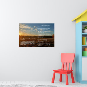Schriftvorlage, Psalm 23, Vaterunser Poster