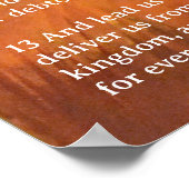 Schriftvorlage, Psalm 23, Vaterunser Poster (Ecke)