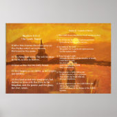 Schriftvorlage, Psalm 23, Vaterunser Poster (Vorne)
