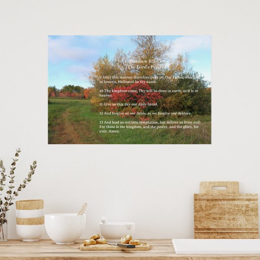 Schriftvorlage,  Vaterunser Poster (Küche)