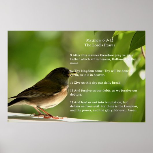 Schriftvorlage, Vaterunser Poster (Vorne)