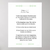 Schriftvorlage, Vaterunser, schwarz Poster (Vorne)
