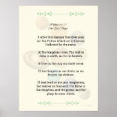 Schriftvorlage, Vaterunser, solar Poster (Vorne)