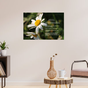Schriftvorlage, Vaterunser, weiße Margerite Poster