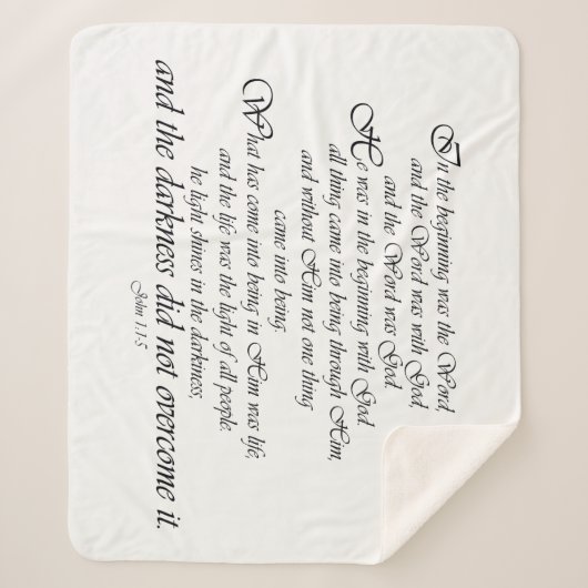 SchriftWort Gottes Decke Johns 1 Sherpa Sherpadecke (Vorderseite)